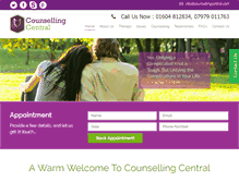 Tablet Screenshot of counsellingcentral.com